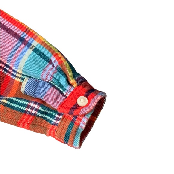 Ralph Lauren boy one piece long sleeve flannel outfit, plaid, 6 months - Picture 9 of 10